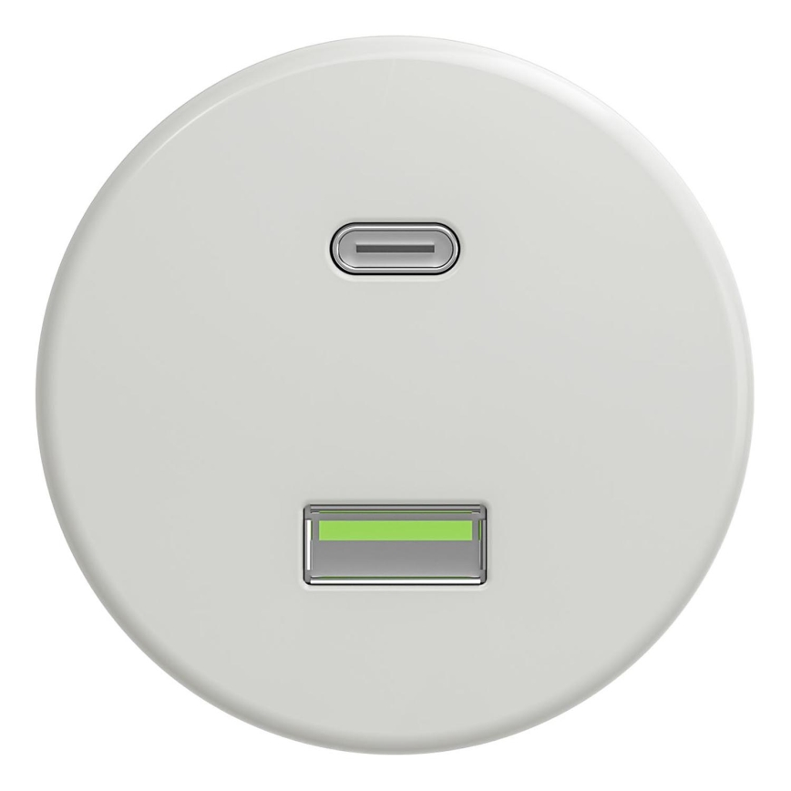Kliklap - Vintage USB socket A+C white