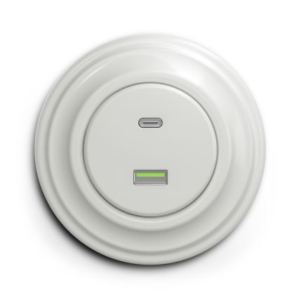 Kliklap - Vintage USB socket A+C white