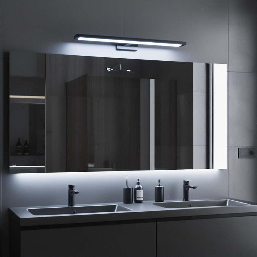 LED Bathroom Mirror Light KLIMT LED/12W/230V 3000/4000/6000K 60 cm IP44 Black