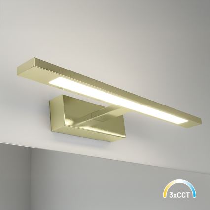 KLIMT LED Bathroom Mirror Light, 8W/230V, 3000/4000/6000K, 40 cm, IP44, Gold