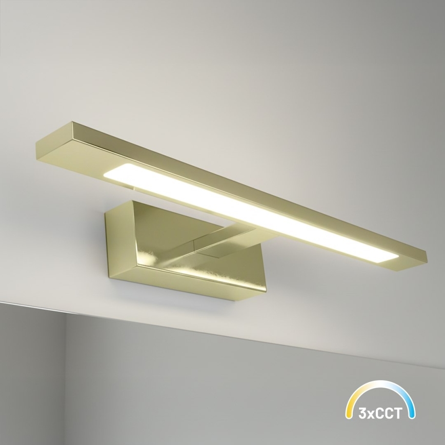KLIMT LED Bathroom Mirror Light, 8W/230V, 3000/4000/6000K, 40 cm, IP44, Gold