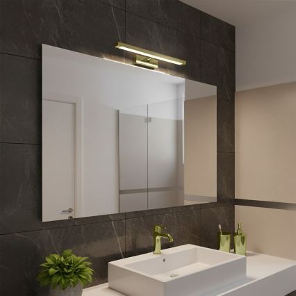 KLIMT LED Bathroom Mirror Light, 8W/230V, 3000/4000/6000K, 40 cm, IP44, Gold