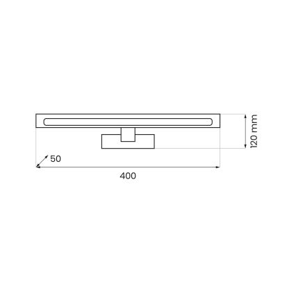 KLIMT LED Bathroom Mirror Light, 8W/230V, 3000/4000/6000K, 40 cm, IP44, Gold