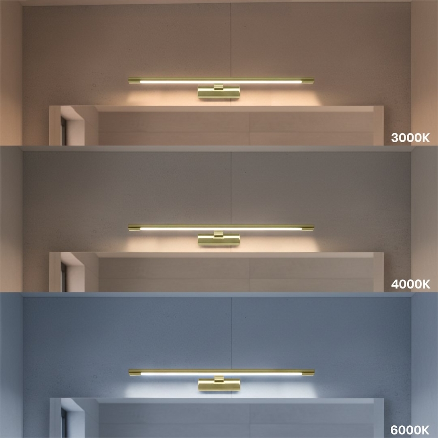 KLIMT LED Bathroom Mirror Light LED/12W/230V 3000/4000/6000K 60 cm IP44 Gold