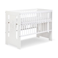 KLUPŚ - Baby Cot SAFARI 120x60 cm, Bunny Motif, Pine/White