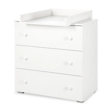 KLUPŚ - PAULA Children's Dresser with Changing Top, White
