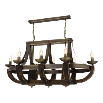 KOBE Chain Chandelier 8xE14/40W/230V, Brown