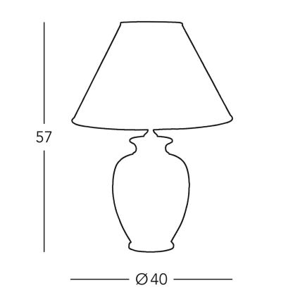 Kolarz 0014.74.4 - Table lamp GIARDINO 1xE27/100W/230V beige