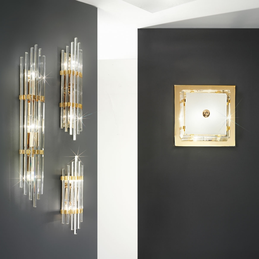 Kolarz 0342.62M.3 - Wall light ONTARIO 2xE14/40W/230V 41 cm 24K gold