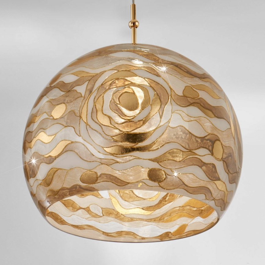 Kolarz 0392.31L.3.Aq.Ch - Chandelier on a string LUNA 1xE27/60W/230V 24K gold