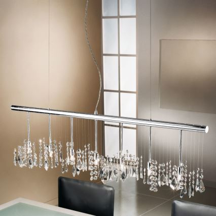 Kolarz 104.87.5 - Crystal chandelier on a string STRETTA 7xG9/40W/230V shiny chrome