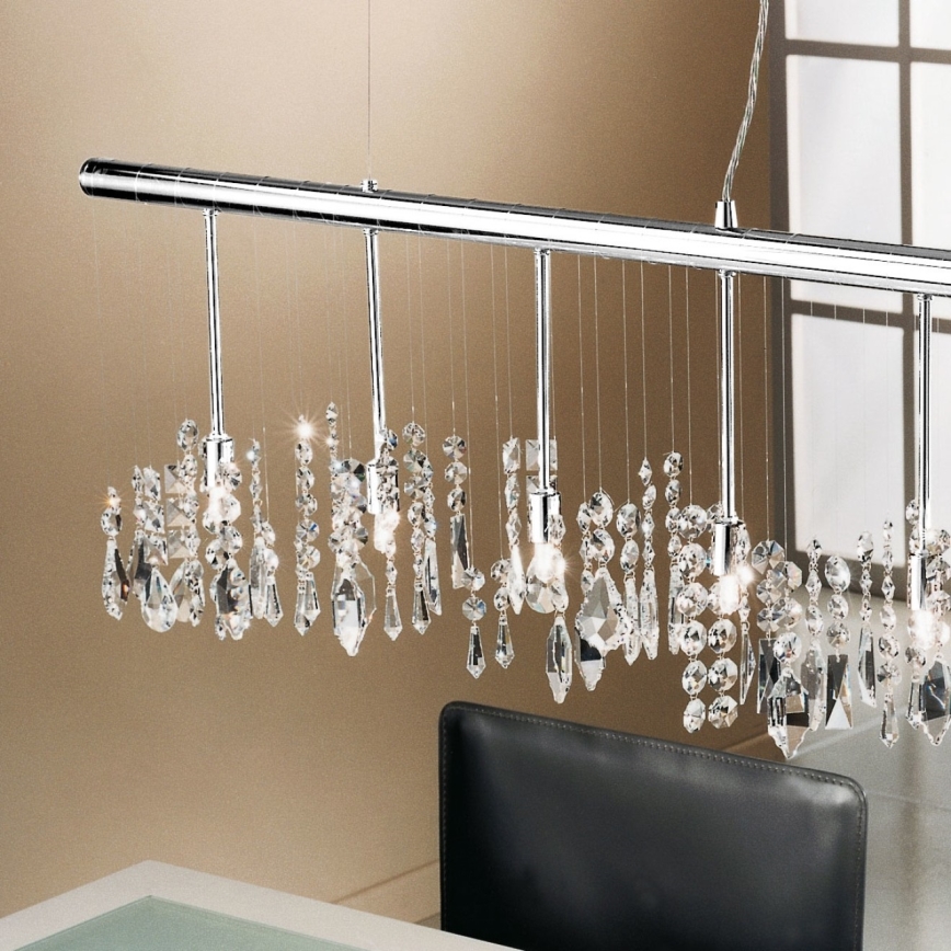 Kolarz 104.87.5 - Crystal chandelier on a string STRETTA 7xG9/40W/230V shiny chrome
