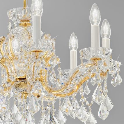 Kolarz 3149.88.3.KoT - Crystal chandelier on a chain MARIA LOUISE 8xE14/40W/230V 24K gold