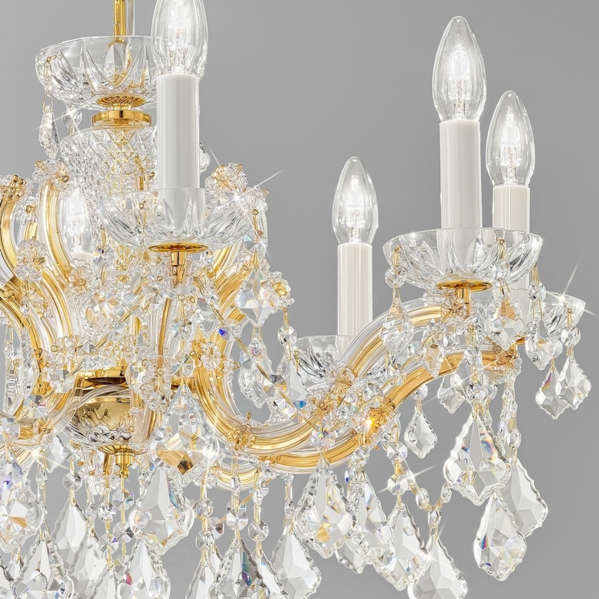 Kolarz 3149.88.3.KoT - Crystal chandelier on a chain MARIA LOUISE 8xE14/40W/230V 24K gold