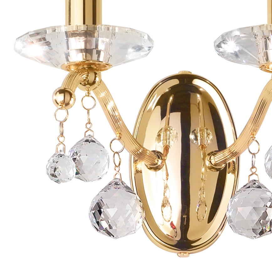Kolarz 3234.62.3.KoT - CARMEN Crystal Wall Sconce 2xE14/60W/230V 24K gold