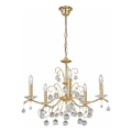 Kolarz 3234.85.3.KoT - Crystal chandelier on a chain CARMEN 5xE14/60W/230V 24K gold