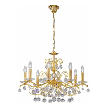 Kolarz 3234.88.3.KoT - CARMEN chain-hung crystal chandelier 8xE14/60W/230V 24K gold