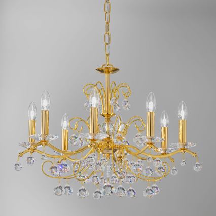 Kolarz 3234.88.3.KoT - CARMEN chain-hung crystal chandelier 8xE14/60W/230V 24K gold