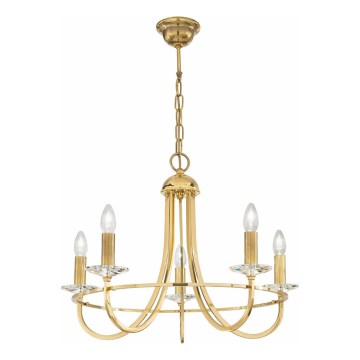 Kolarz 330.85.8C - Crystal chandelier on a chain IMPERIAL 5xE14/60W/230V gold