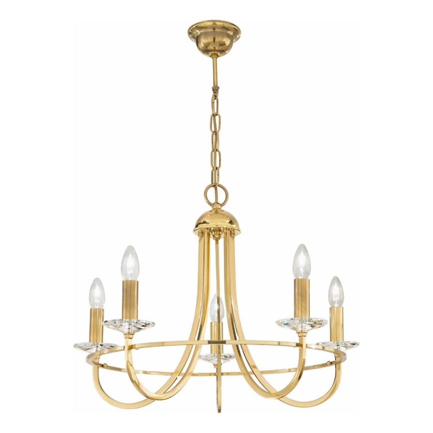 Kolarz 330.85.8C - Crystal chandelier on a chain IMPERIAL 5xE14/60W/230V gold
