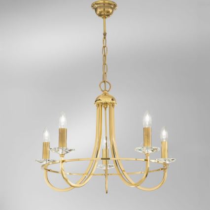Kolarz 330.85.8C - Crystal chandelier on a chain IMPERIAL 5xE14/60W/230V gold