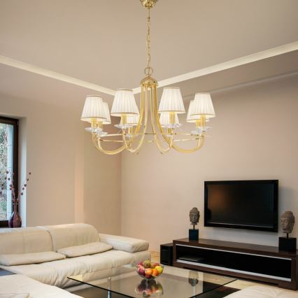 Kolarz 330.88.8C - Crystal chandelier on a chain IMPERIAL 8xE14/60W/230V gold