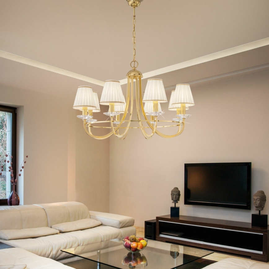 Kolarz 330.88.8C - Crystal chandelier on a chain IMPERIAL 8xE14/60W/230V gold