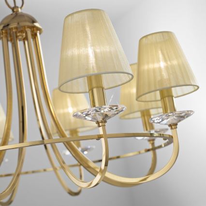 Kolarz 330.88.8C - Crystal chandelier on a chain IMPERIAL 8xE14/60W/230V gold