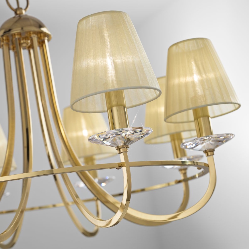 Kolarz 330.88.8C - Crystal chandelier on a chain IMPERIAL 8xE14/60W/230V gold