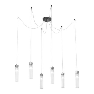 Kolarz 6009.30660 - Chandelier on a string RAGGIO 6xE14/25W/230V spider matte chrome