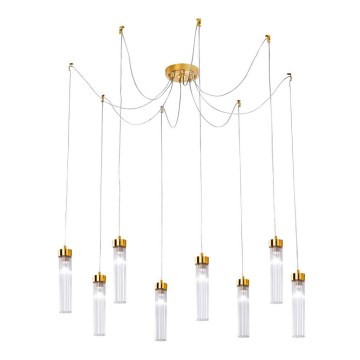 Kolarz 6009.30830 - Chandelier on a string RAGGIO 8xE14/25W/230V spider 24K gold
