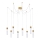 Kolarz 6009.30830 - Chandelier on a string RAGGIO 8xE14/25W/230V spider 24K gold