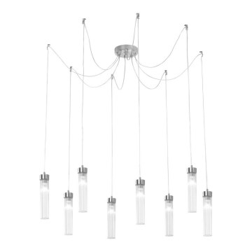 Kolarz 6009.30850 - Chandelier on a string RAGGIO 8xE14/25W/230V spider silver