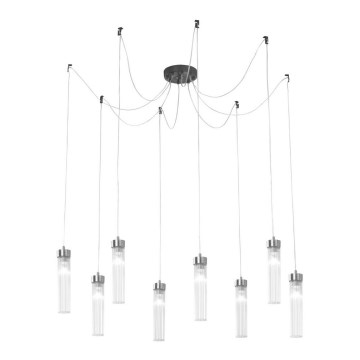 Kolarz 6009.30860 - Chandelier on a string RAGGIO 8xE14/25W/230V spider matte chrome