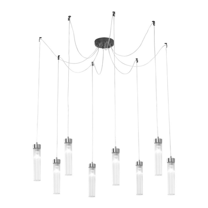 Kolarz 6009.30860 - Chandelier on a string RAGGIO 8xE14/25W/230V spider matte chrome