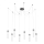 Kolarz 6009.30860 - Chandelier on a string RAGGIO 8xE14/25W/230V spider matte chrome