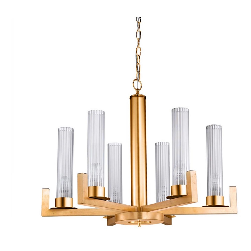 Kolarz 6009.80630 - Chandelier on a chain RAGGIO 6xE14/25W/230V 24K gold
