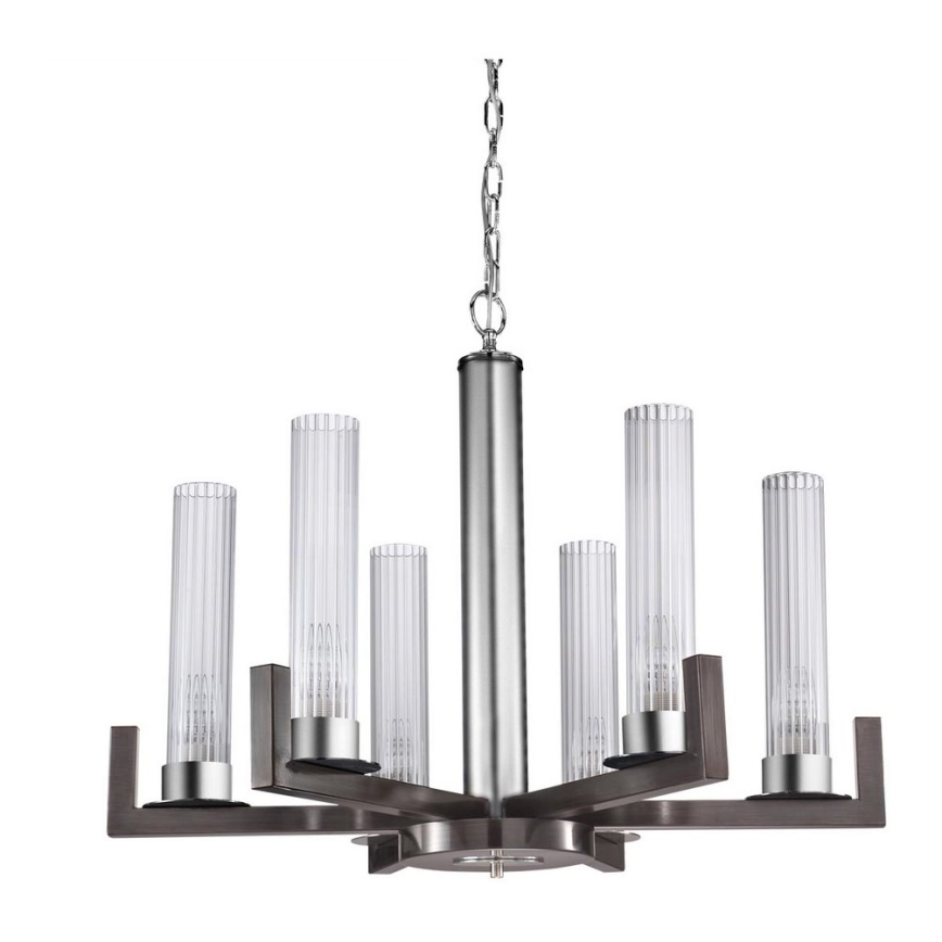 Kolarz 6009.80660 - Chandelier on a chain RAGGIO 6xE14/25W/230V matte chrome