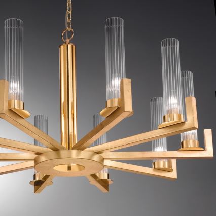 Kolarz 6009.81030 - Chandelier on a chain RAGGIO 10xE14/25W/230V 24K gold