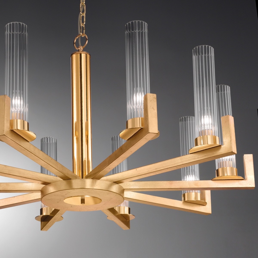 Kolarz 6009.81030 - Chandelier on a chain RAGGIO 10xE14/25W/230V 24K gold