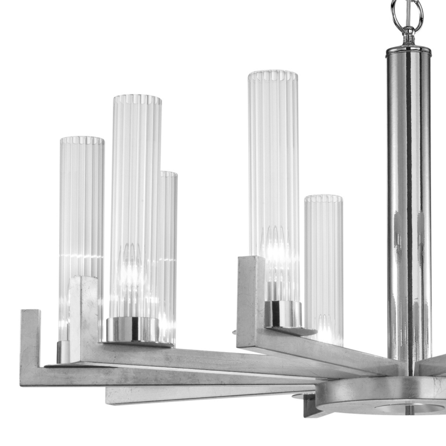 Kolarz 6009.81050 - Chandelier on a chain RAGGIO 10xE14/25W/230V silver