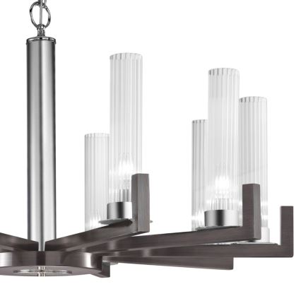 Kolarz 6009.81060 - Chandelier on a chain RAGGIO 10xE14/25W/230V matte chrome