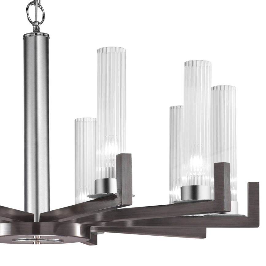 Kolarz 6009.81060 - Chandelier on a chain RAGGIO 10xE14/25W/230V matte chrome