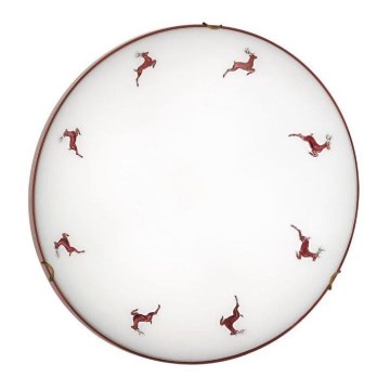 Kolarz 731.13.4.103-Ceiling light NONNA 3xE27/60W/230V pr.50cm deer red