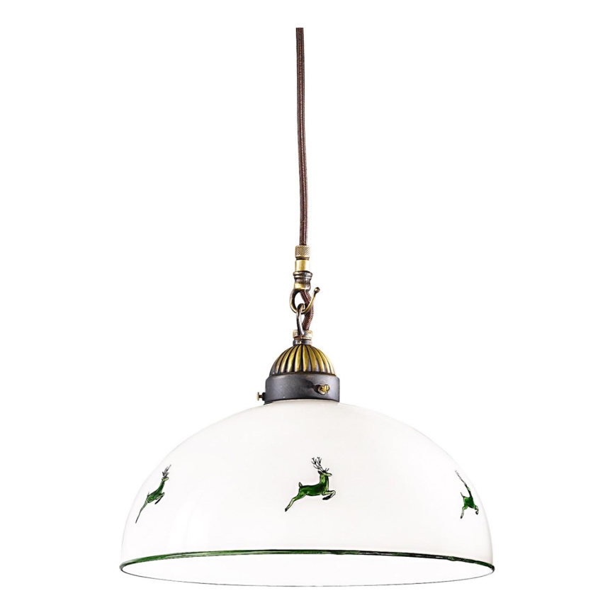 Kolarz 731.30.101 - Chandelier on a string NONNA 1xE27/75W/230V d. 30 cm deer green
