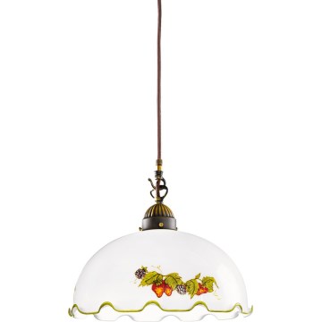 Kolarz 731.30.114 - NONNA cable-suspended pendant 1xE27/75W/230V Ø 30 cm wine/strawberry
