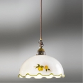 Kolarz 731.30.116 - NONNA cable-suspended pendant 1xE27/75W/230V Ø 20 cm, lemon motif
