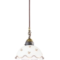 Kolarz 731.30.160 - NONNA cable-hung pendant lamp 1xE27/75W/230V, diameter 20 cm, floral rose gold finish