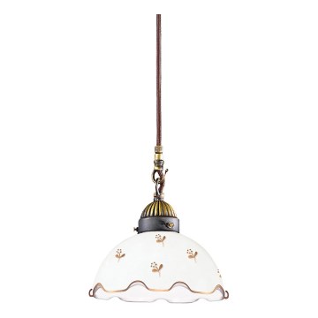 Kolarz 731.30.160 - NONNA cable-hung pendant lamp 1xE27/75W/230V, diameter 20 cm, floral rose gold finish