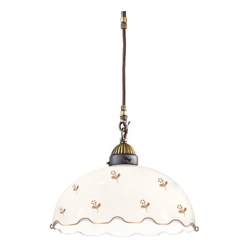 Kolarz 731.30.161 - NONNA cable-suspended pendant 1xE27/75W/230V Ø 30 cm, floral design, rose-gold finish